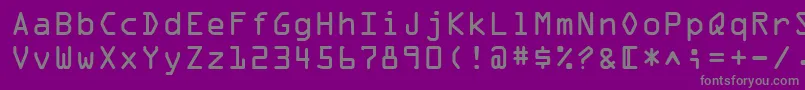 Fonte OcrOnegtt – fontes cinzas em um fundo violeta