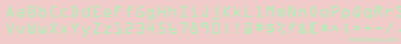 OcrOnegtt Font – Green Fonts on Pink Background