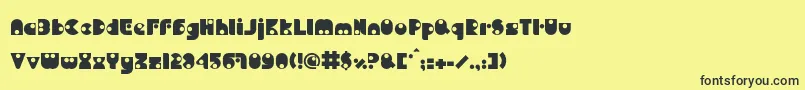 BdPipe Font – Black Fonts on Yellow Background