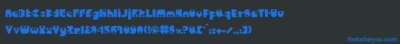 BdPipe Font – Blue Fonts on Black Background