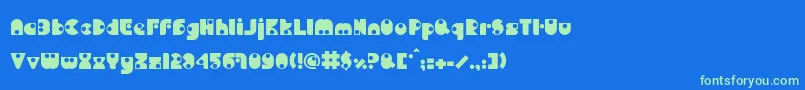 BdPipe Font – Green Fonts on Blue Background