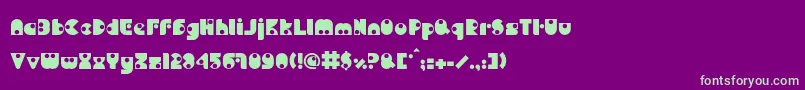 BdPipe Font – Green Fonts on Purple Background