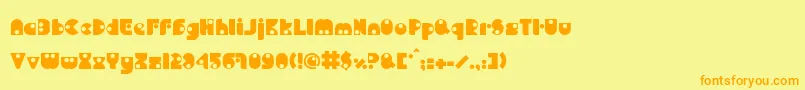 BdPipe Font – Orange Fonts on Yellow Background