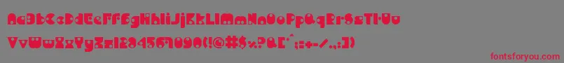 BdPipe Font – Red Fonts on Gray Background
