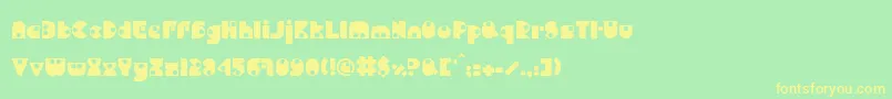 BdPipe Font – Yellow Fonts on Green Background