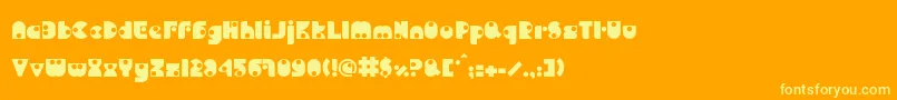 BdPipe Font – Yellow Fonts on Orange Background