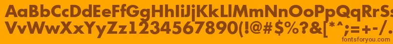 Futur11 Font – Brown Fonts on Orange Background