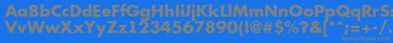 フォントFutur11 – 青い背景に灰色の文字