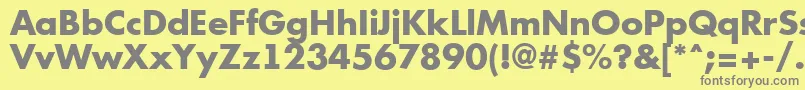 Futur11 Font – Gray Fonts on Yellow Background