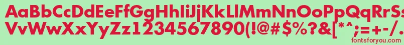 Futur11 Font – Red Fonts on Green Background