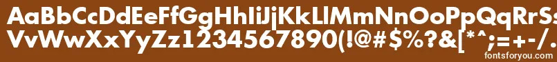 Futur11 Font – White Fonts on Brown Background