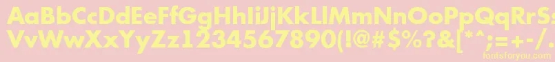 Futur11 Font – Yellow Fonts on Pink Background