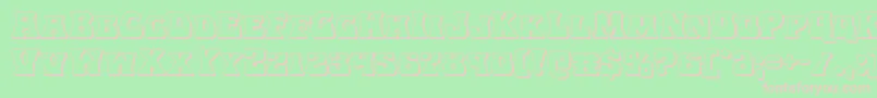 Hippocket3D Font – Pink Fonts on Green Background