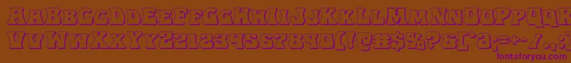 Шрифт Hippocket3D – фиолетовые шрифты на коричневом фоне