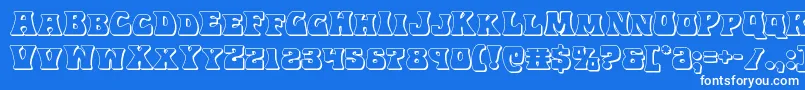 Hippocket3D Font – White Fonts on Blue Background