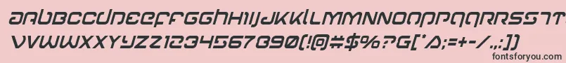 Gunrunnercondital Font – Black Fonts on Pink Background