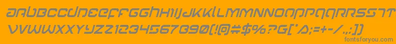 Gunrunnercondital Font – Gray Fonts on Orange Background
