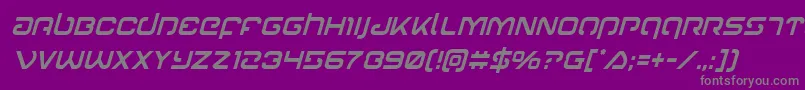 Gunrunnercondital Font – Gray Fonts on Purple Background