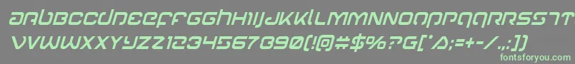 Gunrunnercondital Font – Green Fonts on Gray Background
