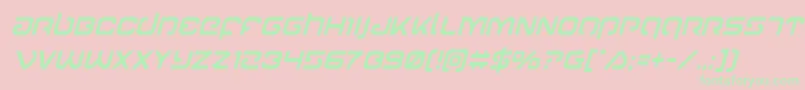 Gunrunnercondital Font – Green Fonts on Pink Background