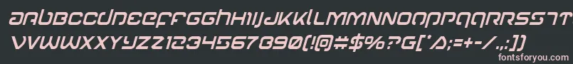 Gunrunnercondital Font – Pink Fonts on Black Background