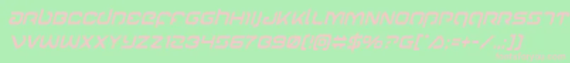 Gunrunnercondital Font – Pink Fonts on Green Background