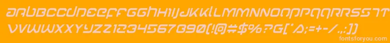 Gunrunnercondital Font – Pink Fonts on Orange Background