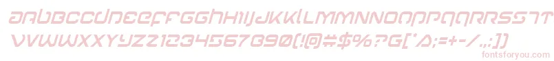 Gunrunnercondital Font – Pink Fonts on White Background