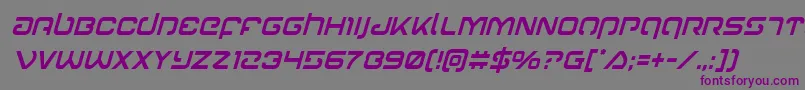 Gunrunnercondital Font – Purple Fonts on Gray Background