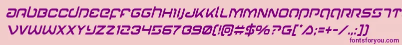 Gunrunnercondital Font – Purple Fonts on Pink Background