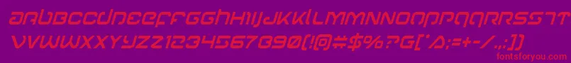 Gunrunnercondital Font – Red Fonts on Purple Background