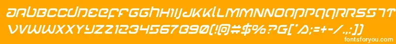 Gunrunnercondital Font – White Fonts on Orange Background