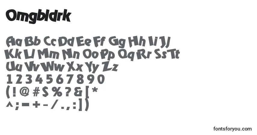 A fonte Omgbldrk – alfabeto, números, caracteres especiais