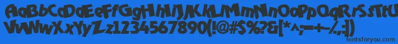 Omgbldrk Font – Black Fonts on Blue Background