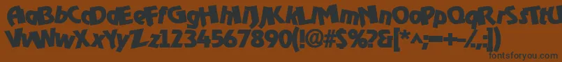 Omgbldrk Font – Black Fonts on Brown Background