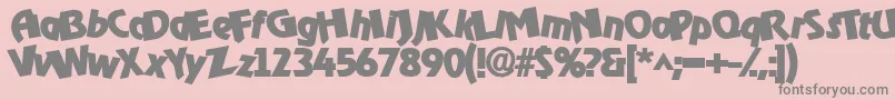 Fonte Omgbldrk – fontes cinzas em um fundo rosa