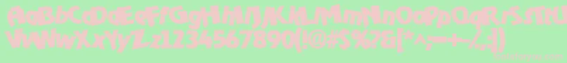 Omgbldrk-fontti – vaaleanpunaiset fontit vihreällä taustalla