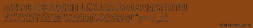 Więcej informacji o czcionce Vicioushungered3D Czcionka Vicioushungered3D – czarne czcionki na brązowym tle