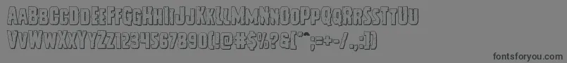 フォントVicioushungered3D – 黒い文字の灰色の背景