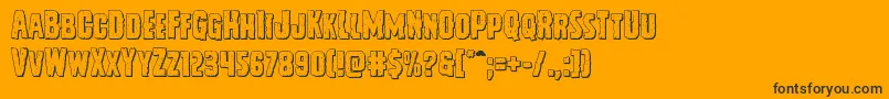 Vicioushungered3D Font – Black Fonts on Orange Background