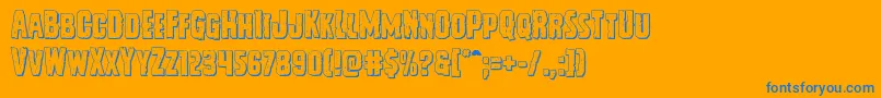 Vicioushungered3D Font – Blue Fonts on Orange Background