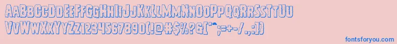 Vicioushungered3D Font – Blue Fonts on Pink Background