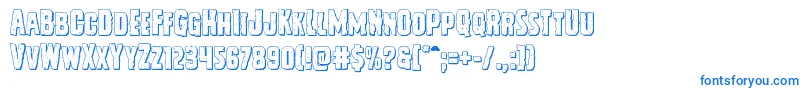 Vicioushungered3D Font – Blue Fonts on White Background