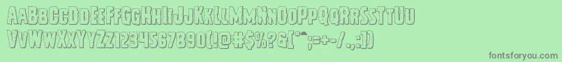 Vicioushungered3D-Schriftart – Graue Schriften auf grünem Hintergrund
