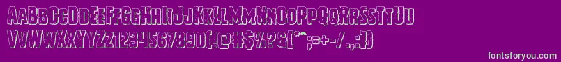 Vicioushungered3D Font – Green Fonts on Purple Background