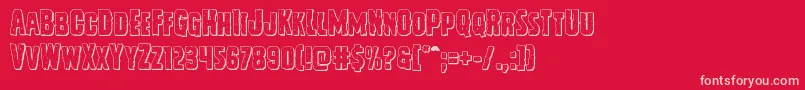 Vicioushungered3D Font – Pink Fonts on Red Background