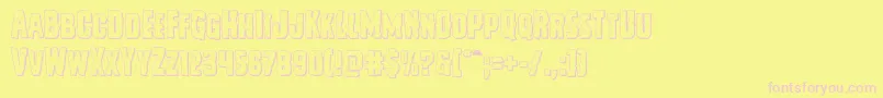 Vicioushungered3D Font – Pink Fonts on Yellow Background