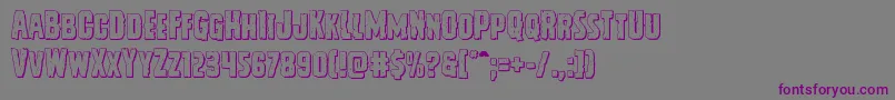 Шрифт Vicioushungered3D – фиолетовые шрифты на сером фоне