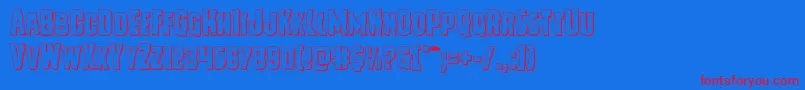 Vicioushungered3D Font – Red Fonts on Blue Background