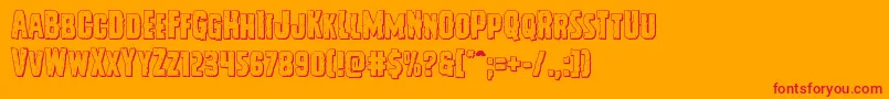 Vicioushungered3D Font – Red Fonts on Orange Background